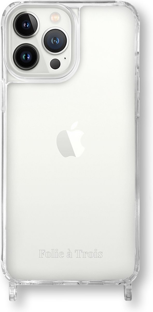 iPhone 12 Mini Hoesje met ring voor koordjes - Clear Iphone Case - Phone Cord Case
