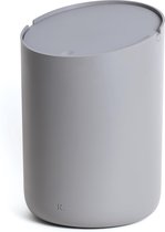 Cosmetische afvalbak Tove - Exclusief badkamerafvalbakontwerp uit Berlijn | 2L volume, antislip, incl. binnenemmer en smart bag-functie | donker grijs