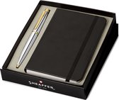 Coffret cadeau stylo à bille Sheaffer VFM - G9422 - chrome poli plaqué or - avec carnet A6 - SF-G2942251-4