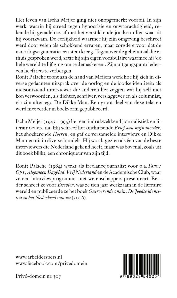 Privé-domein 307 - Ik heb niets tegen antisemieten, ik lééf ervan - back cover