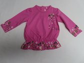 Tshirt met lange mouw - Hard roze - Meisjes - 2 jaar 92