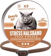 Antistress halsband Voor Katten - Bruin - Anti stress middel - Alternatief voor Feliway - Feromonen kat - antistressmiddel kat - kalmerend en geruststellend