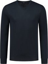 Gents - V-neck merinoblend navy - Maat L