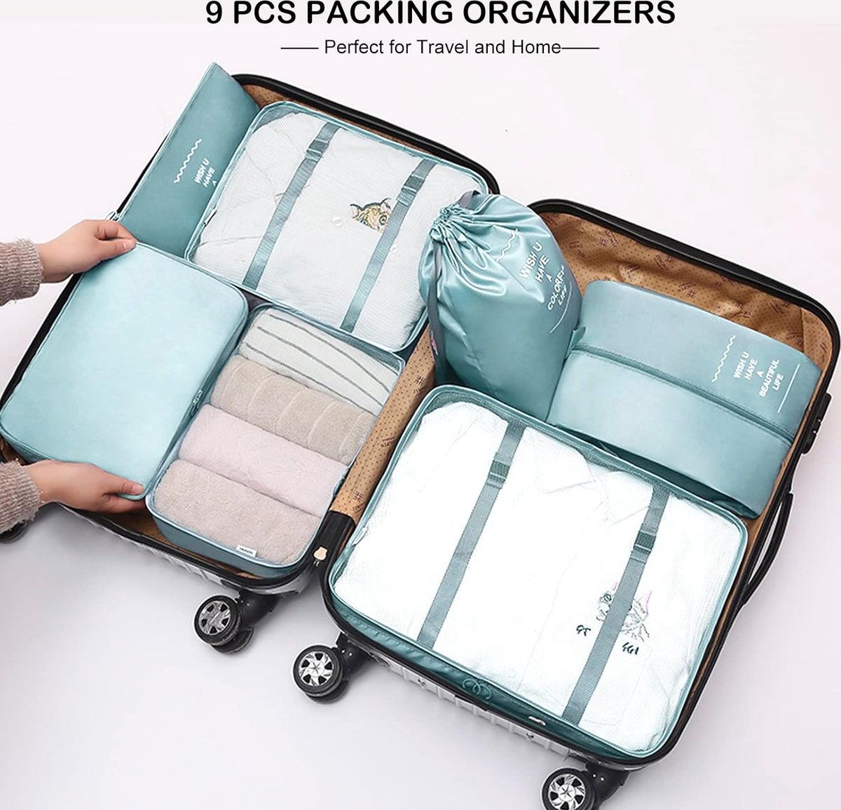 Cubes d'emballage de voyage Sacs de rangement de bagages de grande