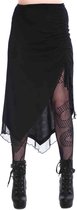 Banned - Umbra Mesh Ruched Rok - 4XL - Zwart