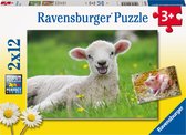 Ravensburger Puzzel Boerderijdieren - Legpuzzel - 2x12 stukjes