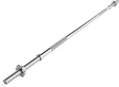 ScSports® - Verchroomde Barbell Bar / Halterstang met Stersluitingen voor Veelzijdige Training - Zilver - 120 cm