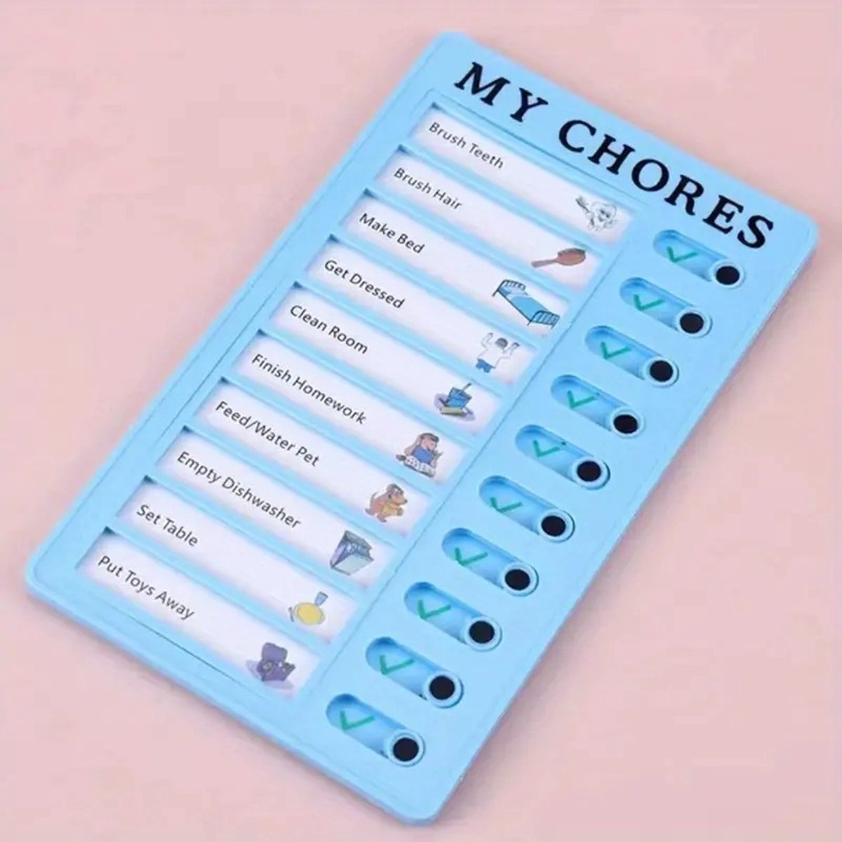 Routine Planner voor kinderen, voor ochtendroutine en avondroutine - routineplanner, dagplan voor kinderen met klittenbandpunten en 105 symbolkaarten, Montessori-planner, routinehulp om in te klappen
