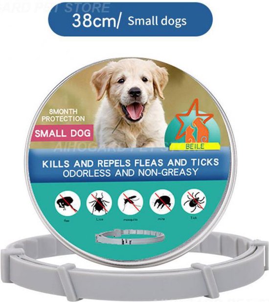 Langdurige Bescherming tegen Vlooien en Teken - Waterdichte Halsband voor Kleine Honden - 8 Maanden Werkzaamheid - Beste Vlooien- en Tekenband voor Honden