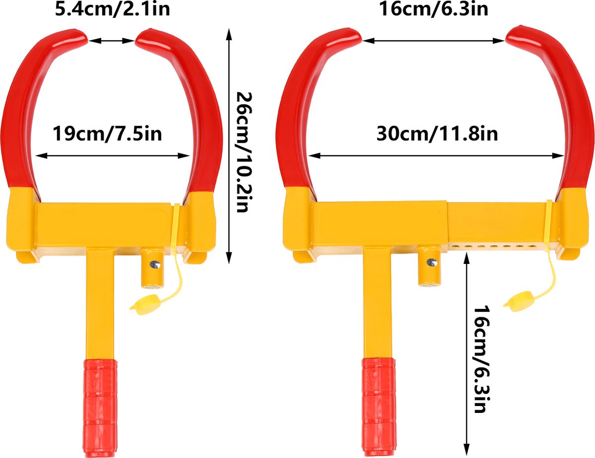 Morsetto Antintrusione Per Ruota Caravan Purpleline Nemesis, Colore Arancione, Alta Sicurezza