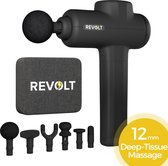 Revolt® Massage Gun Pro - Extra Sterk - Voor Spierherstel & Blessures - 12MM Deep Tissue - Hoge Amplitude - 6 Luxe Opzetstukken