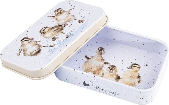 Wrendale Blikje - 'Puddle Ducks' Duck Mini Tin - Doosje Eendjes Wrendale Designs