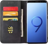 Smartphonica Samsung Galaxy S9 kunstleren hoesje met magnetische sluiting en pashouders book case - Zwart / Kunstleer / Book Case geschikt voor Samsung Galaxy S9