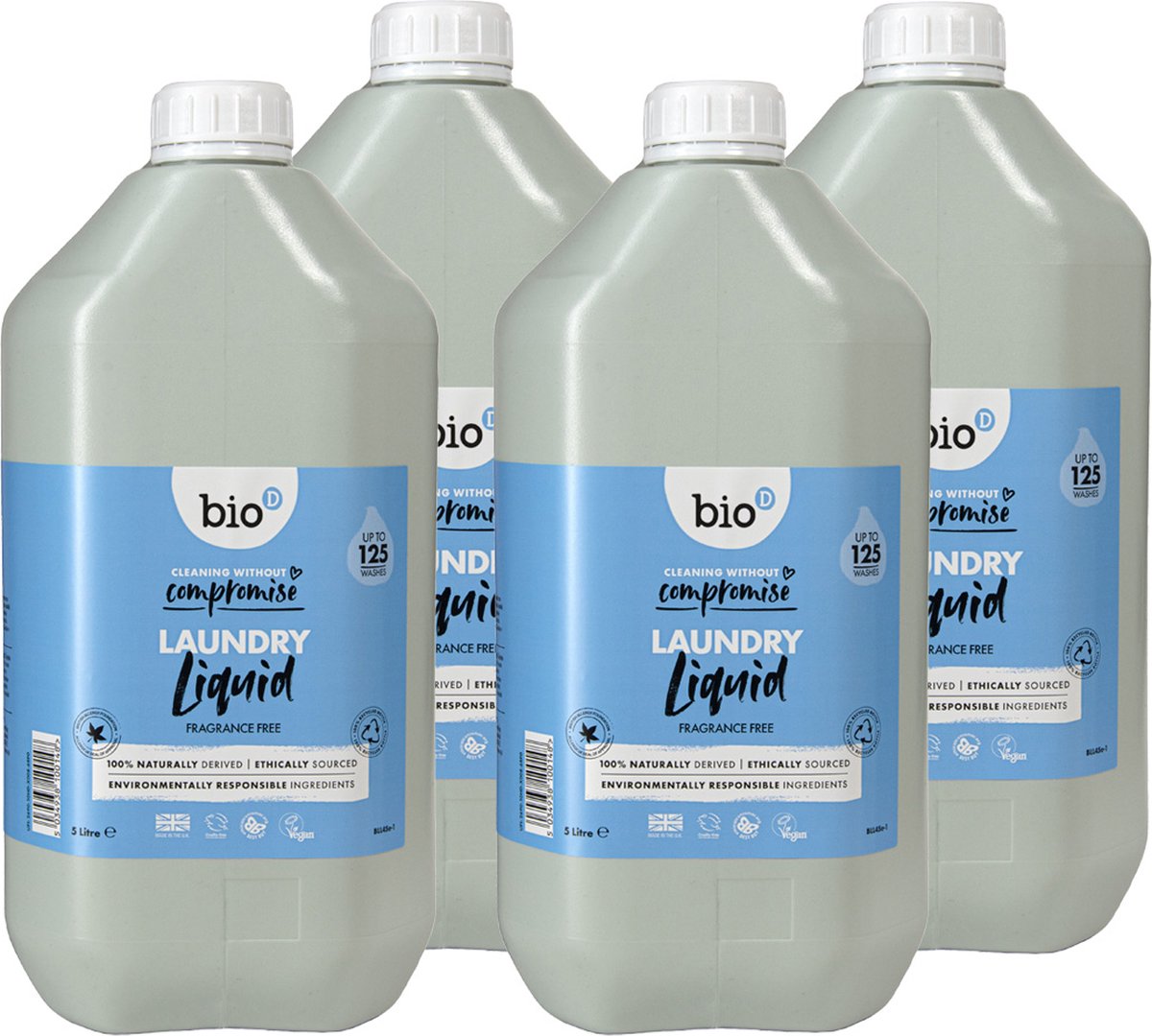 Goedkoopste Bio-D Vloeibaar Wasmiddel Parfumvrij 4x 5L