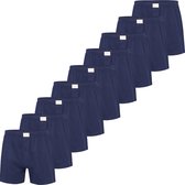 Phil & Co Wijde Boxershorts Jersey Stretch Effen Navy Blauw 9-Pack - Maat L