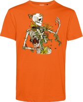 T-shirt Bones and Botany | Halloween Kostuum Volwassenen | Halloween | Foute Party | Oranje | maat S