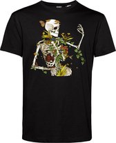 T-shirt Bones et Botanique | Déguisement d'Halloween Adultes | Halloween | Mauvaise fête | Noir | taille S