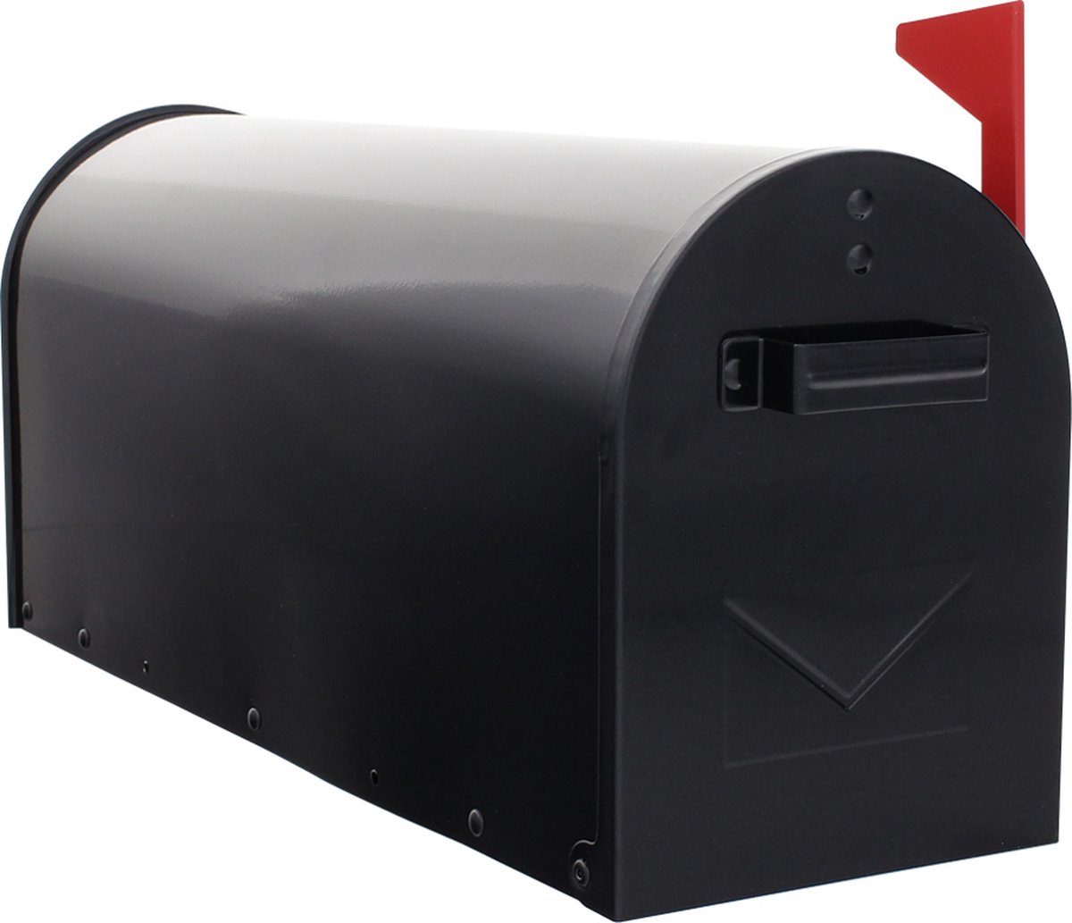 Rottner Amerikaanse Brievenbus – Postbus voor Buiten – Klassieke Brievenbus – Zwart – 22x16,5x48 cm