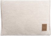 Knit Factory Lynn Sierkussen - Rechthoekig kussen - Kussen woonkamer - Bank kussen - Decoratie kussen - Beige - 60x40 cm - Kussenhoes inclusief kussenvulling