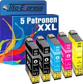 Tito-Express Epson 503 XL 5x inkt cartridge alternatief voor Epson 503XL Expression Home XP5200 XP5205 WorkForce WF2960 DWF