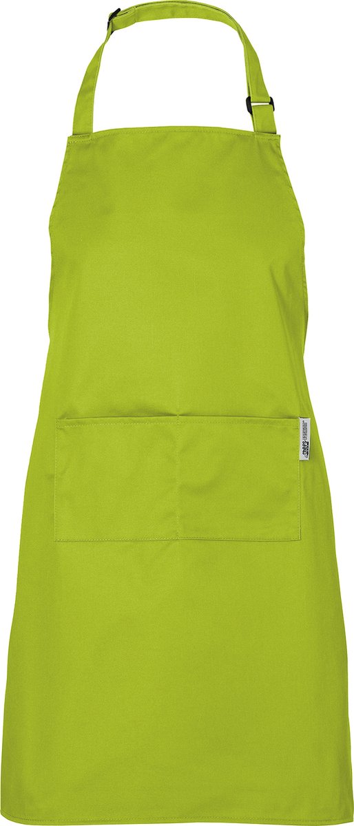 Chefs Fashion - Keukenschort - Lime groen Schort - 2 zakken - Simpel verstelbaar - in meerdere kleuren - 71 x 82 cm