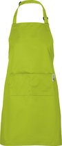 Chefs Fashion - Tablier de cuisine - Tablier vert lime - 2 poches - Facilement réglable - en plusieurs couleurs - 71 x 82 cm