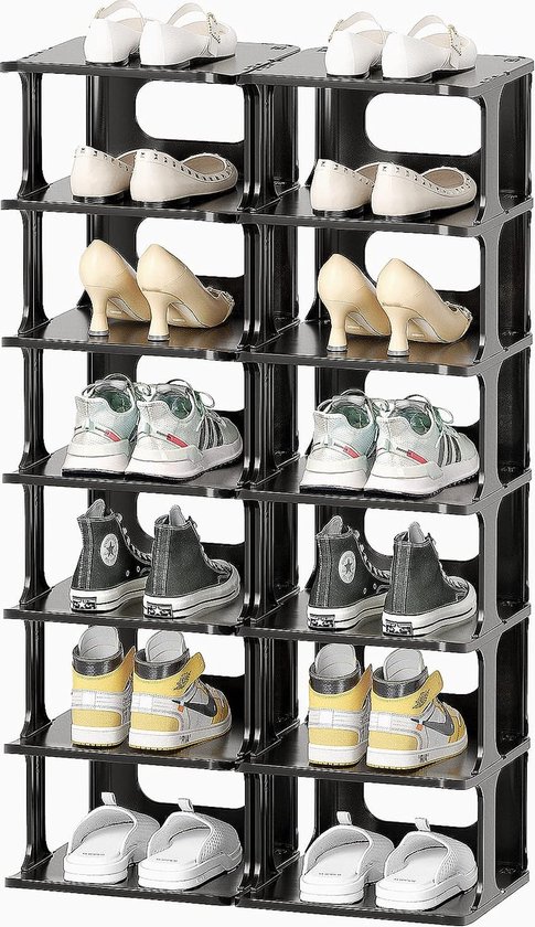 HOTOOLME Opvouwbaar schoenenrek-7 Tier montagevrije HOTOOLME Opvouwbaar schoenenrek-7 Tier montagevrije