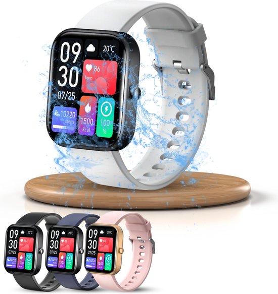 Homezie Smartwatch Android & iOS | GPS | Waterdicht | Stappenteller |  Saturatiemeter | bol