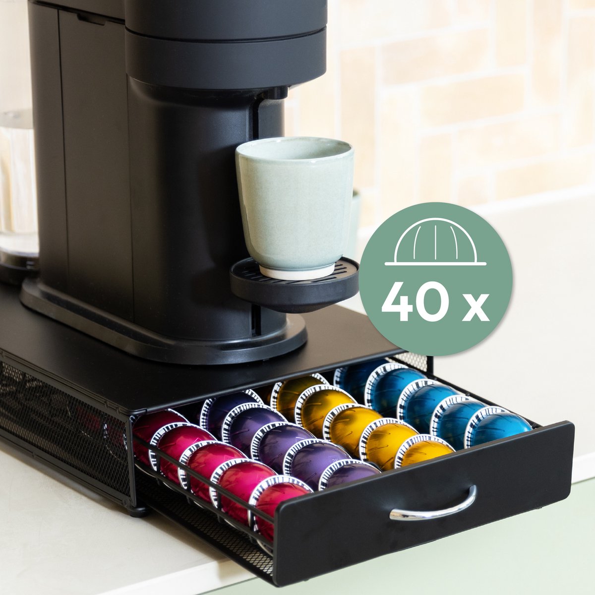 Flagship Tiroir de rangement pour capsules de café Nespresso