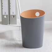 Design-prullenbak 'Bennet', uniek design voor kantoor, slaapkamer, kinderkamer enz. | vuilnisemmer van echt houten Veneer | donkergrijs