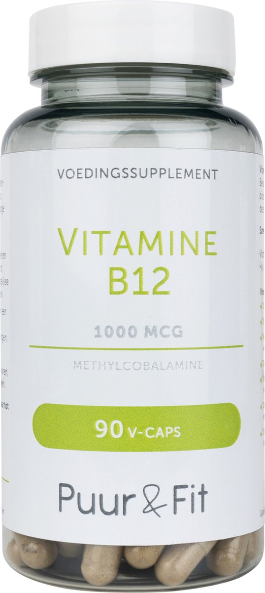 Vitamine B12 1000mcg | vegan | 90 capsules | Puur & Fit