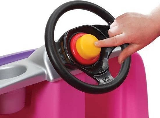 Step2 Push Whisper Ride Voiture Enfant Porteur Auto en rose | Véhicule  Jouet avec barre de poussée pour Enfants dès 1.5 ans