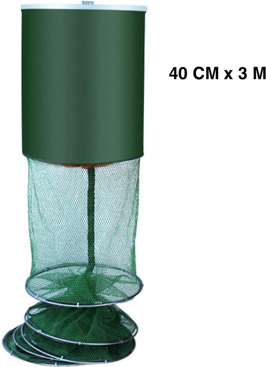 Leefnet - Visnet - Bewaarnet - Vissen - Rond - Groen - 40 cm x 3 m
