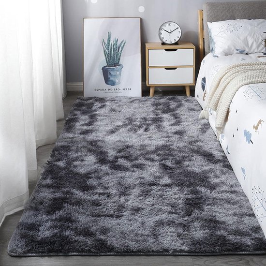 Shaggy hoogpolig tapijt - 200 x 300 cm - Antraciet - MILINIO