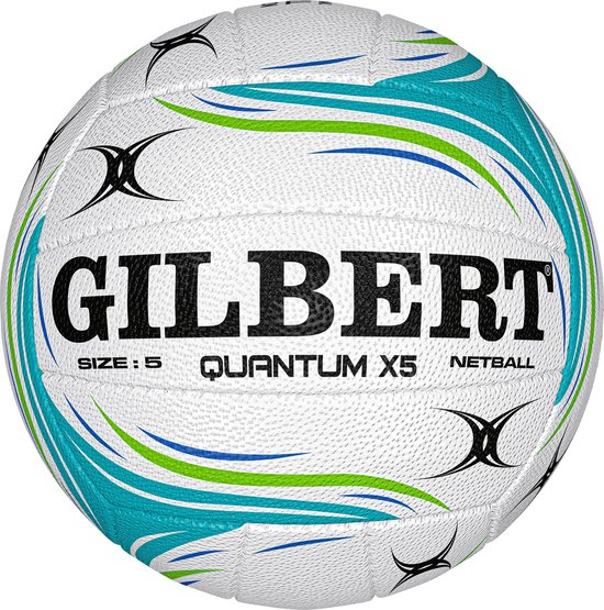 Gilbert Netball Quantum X5 Match Ball Size 5 Blue bol