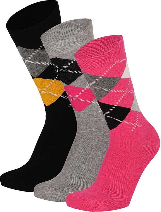 Apollo - Modal fashion sokken dames - Multi Roze - Maat 35/38 - Sokken dames - Sokken - Hogwaardige kwaliteit - Dames sokken roze - Luxe uitstraling