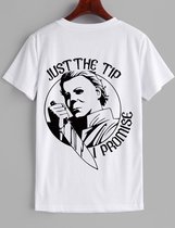 Just The Tip White Funny Halloween T-shirt Cotton