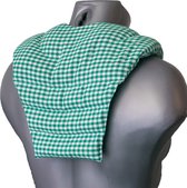 Oreiller cervical avec panneau arrière - vert-blanc - oreiller en noyaux de cerise - oreiller cervical - oreiller arrière