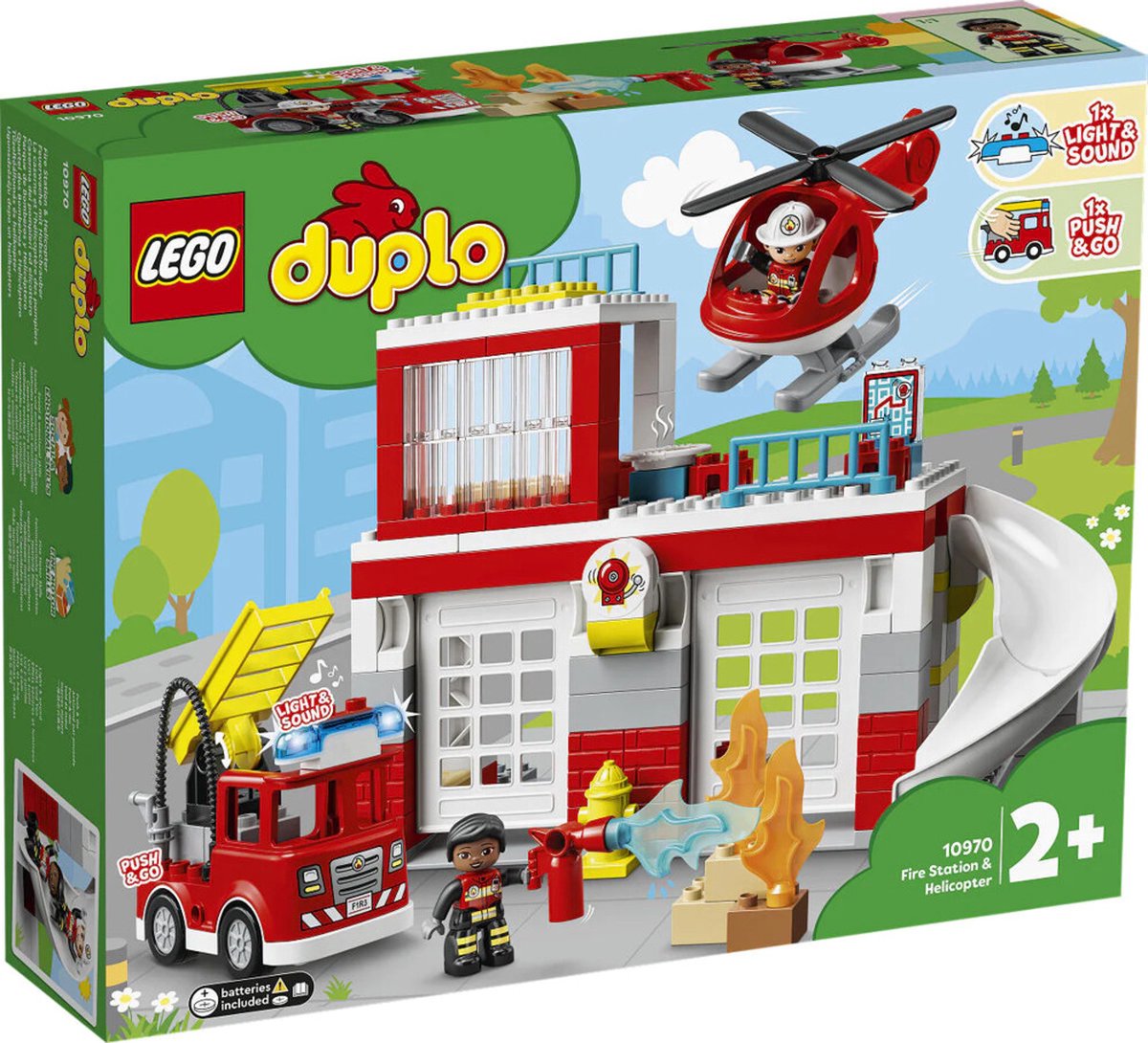 LEGO 10970 La caserne et l'hélicoptère des pompiers - LEGO DUPLO - Bri  Condition Nouveau.