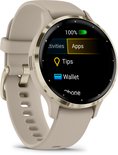 Smartwatch met menu 'Apps' geselecteerd, toont 100% batterij.