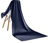 Emilie Scarves omslagdoek sjaal Lang Satijn - donkerblauw - 200*70CM