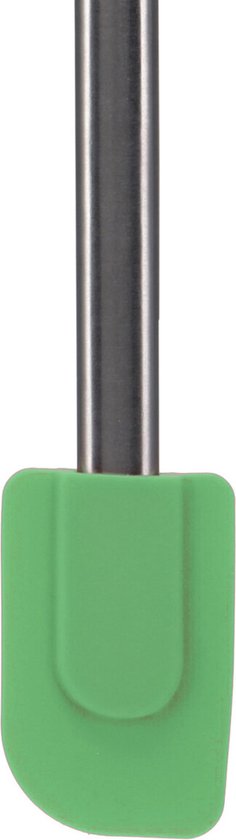 La Cucina Grattoir à poêle - argent/vert - acier inoxydable/ Siliconen - 24 cm - ustensiles de cuisine