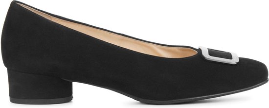 Hassia Dames Pumps / Damesschoenen - Suède - Geen hoogte 2 cm cm - 302627 - Zwart - Maat 38.5