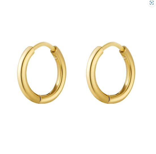 Oorringen -oorbellen - perfecte basic - goud kleur - stainless steel - maat  medium -... | bol