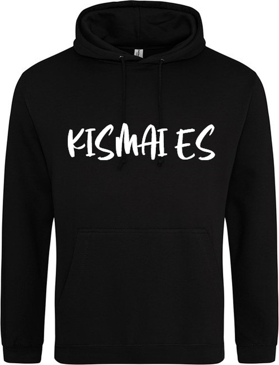 Kismai es | Hoodie | Sweater | Capuchon | Trui | Hooded | Print | Kismai es | Feest | Carnaval | Party | Zwart | Maat L