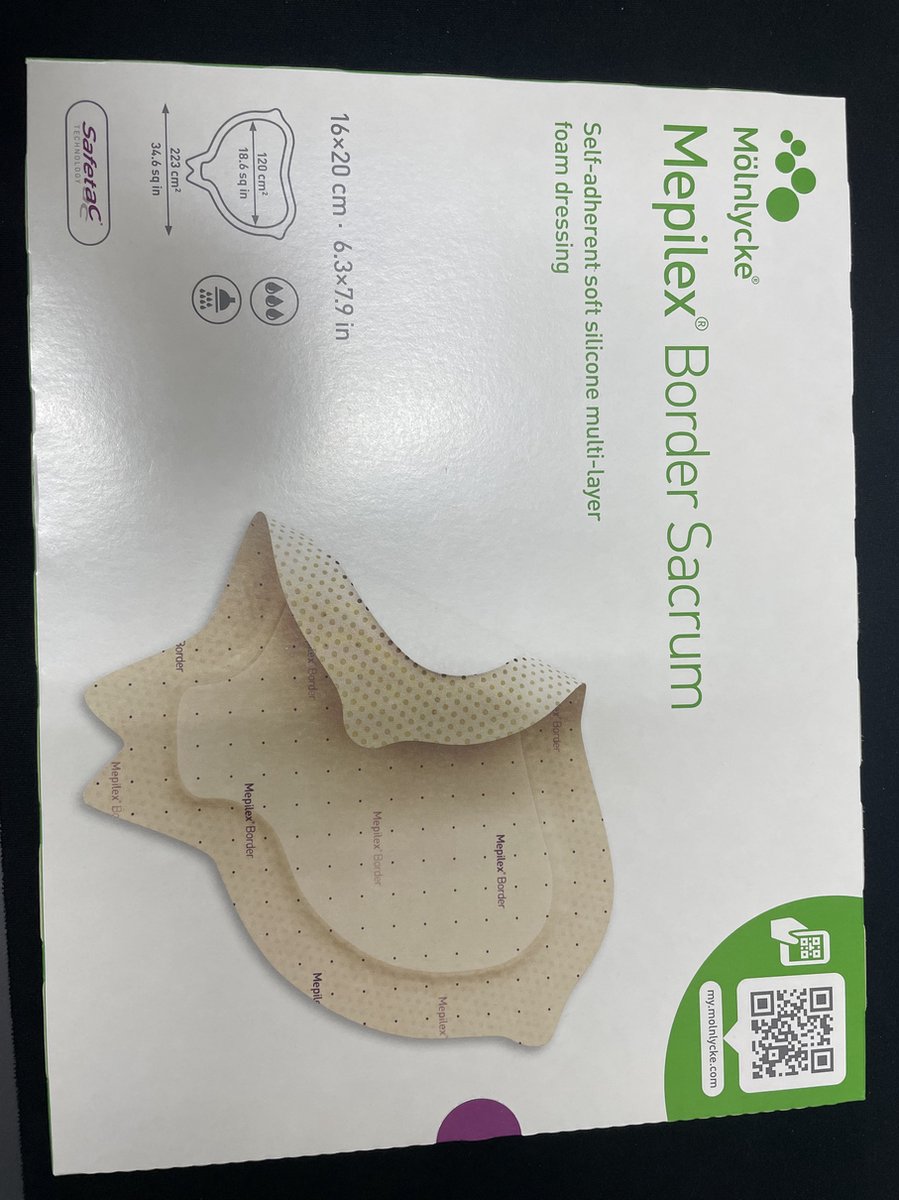 Molnlycke - Mepilex - Border Sacrum - 16 x 20 cm - 5 stuks per doos