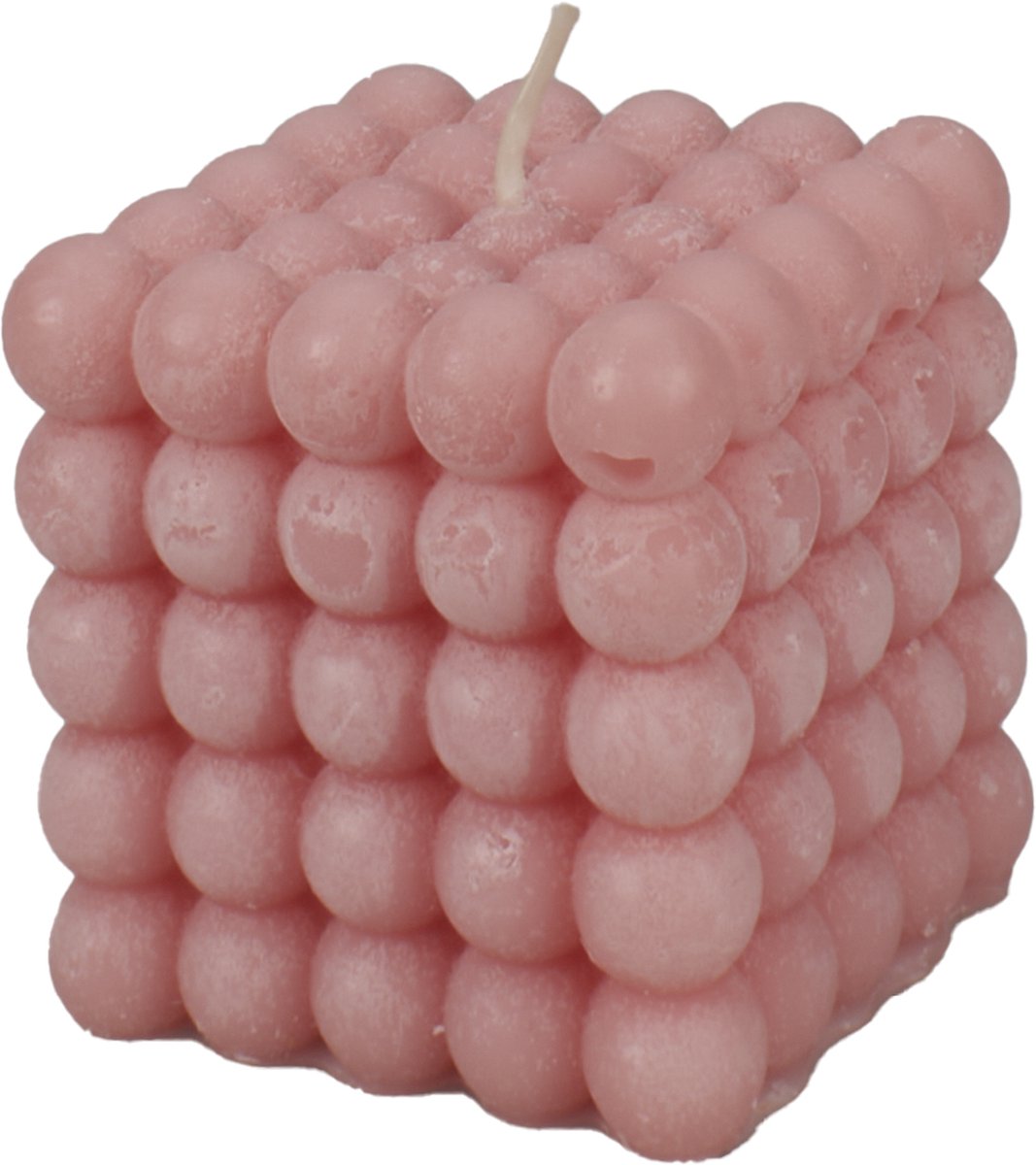 Bubble kaarsje licht roze