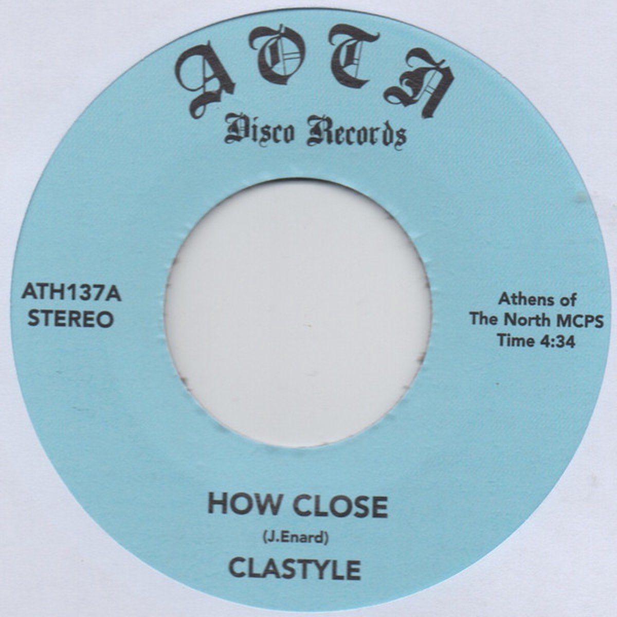 Clastyle - How close - 7" reissue