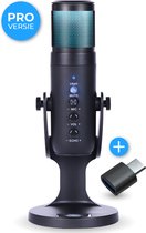 Nuvance - USB Microfoon met Standaard - voor PC en Gaming - Streaming Microphone - RGB