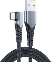 USB 3.0 naar USB-C oplader datakabel - snelladen - 0,5 meter haakse kabel - Zwart - Provium